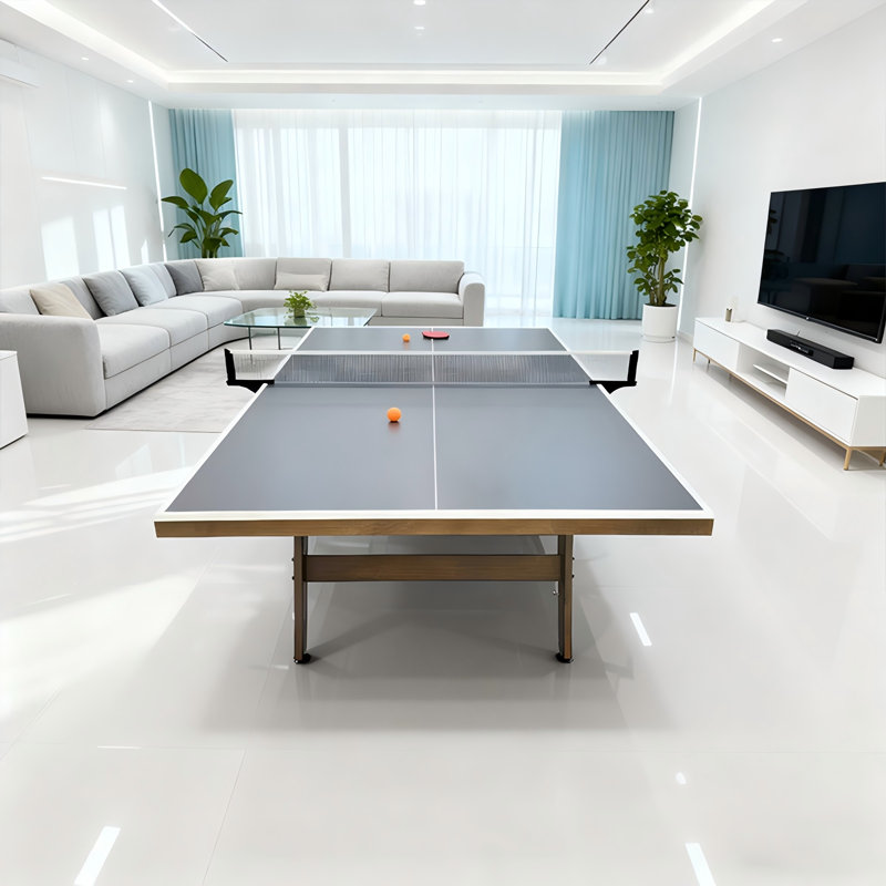 Table de tennis de table d'intérieur en bois massif