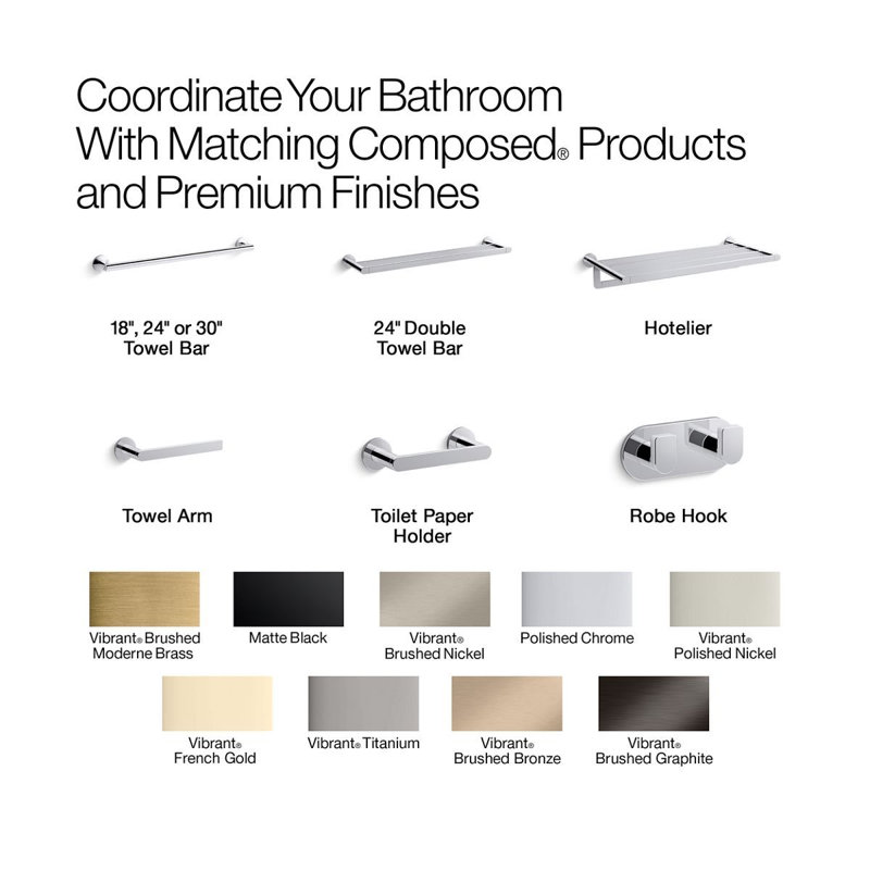Vertical Wall Mount Toilet Paper Holder, Brushed Gold