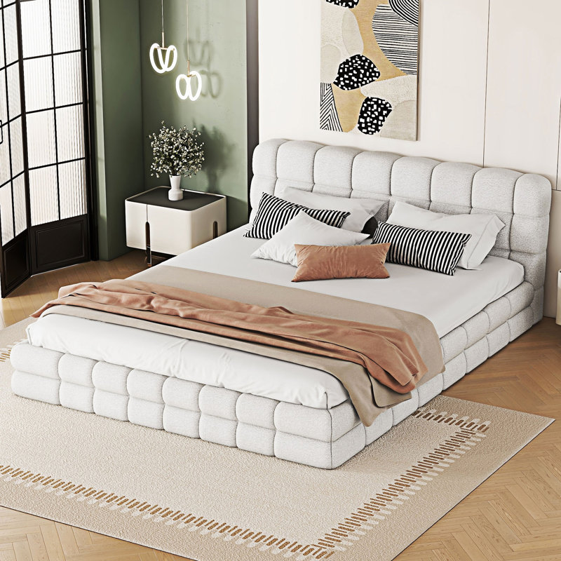 Lit moderne tapissier Platm