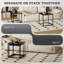 Aida Glass Top Frame Nesting Tables