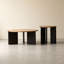 Ensemble de 2 tables basses rondes en chêne massif 31,5 po-1210960743-1210960736