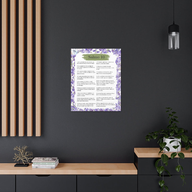 Art textuel sur toile tendue Salmo 10, H 14 po x l 11 po x P 1,25 po