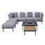 Ensemble de canapé modulaire d'extérieur 8 pièces avec table basse modulaire d'extérieur en verre trempé-1364734048