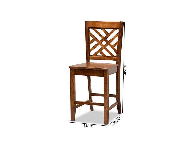 Tabouret de comptoir 24,2 po Britnie, Chêne brun