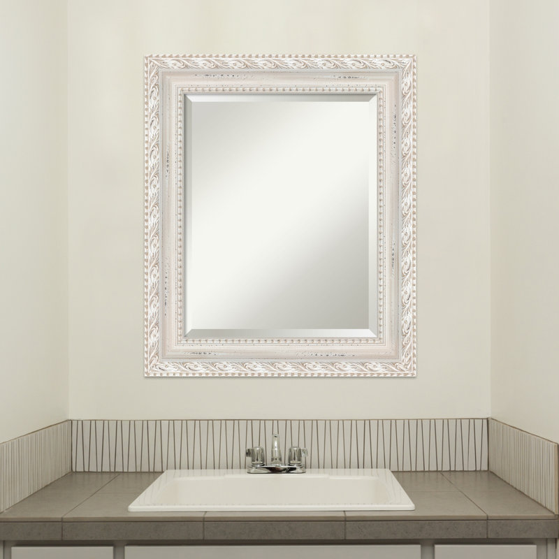 Ander Solid Wood Rectangle Wall Mirror, 25.5" x 21.5"