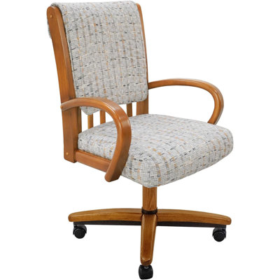 Chromcraft Set Of 1 Chairs, Chair With Soft Double Wheels For Kitchen Room