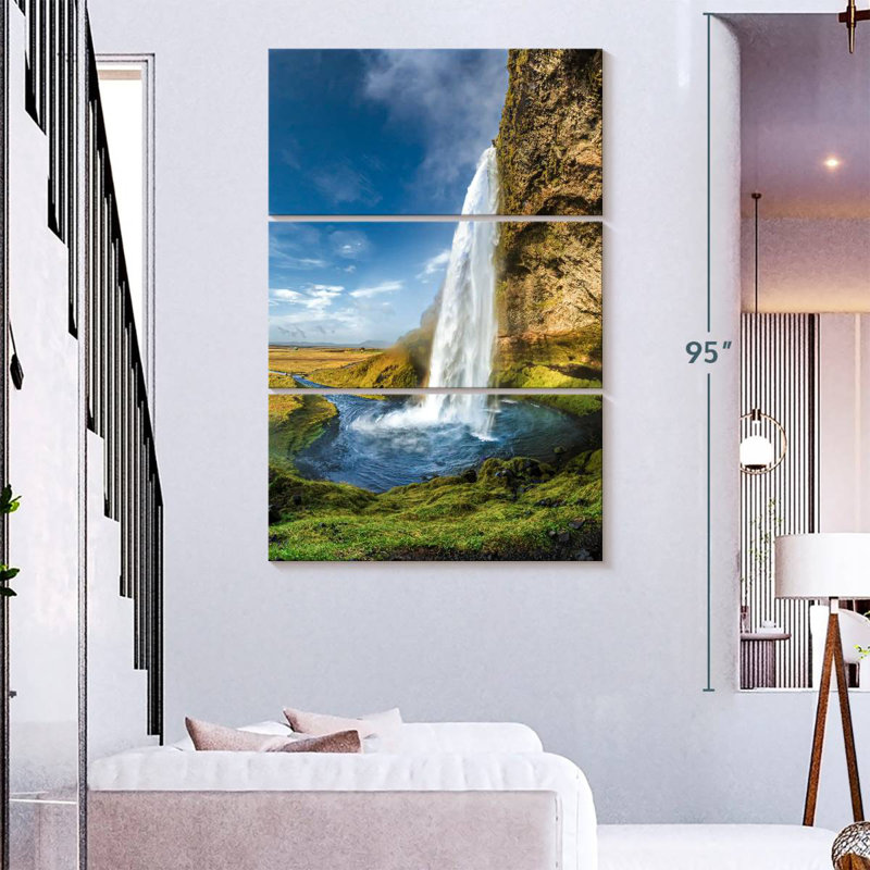 Alvord Seljalandsfoss en été, H 74 po x l 48 po