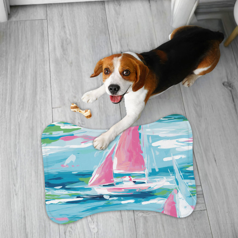 Preppy Nautical Designs - Tapis d'alimentation en os 1 pièce, 18"