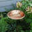 Hammered Copper Birdbath Bowl with Stake