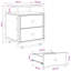 40 cm W Bedside Table-74216860