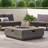 39" Outdoor Iron Square Propane Fire Pit, Tank Inside- 50,000 BTU