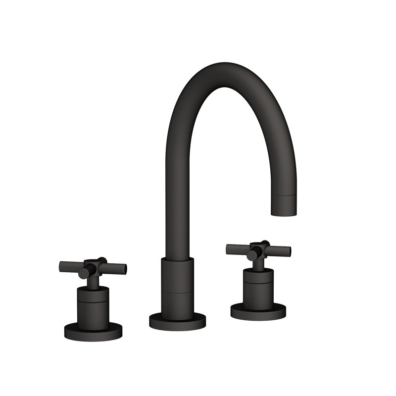 East Linear Double Handle Kitchen Faucet, Venetian Bronze, Cross