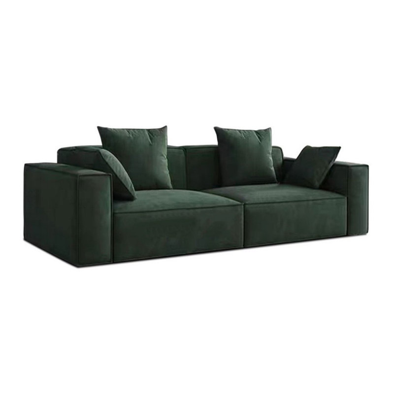 Coussin modulaire en polyester vert foncé, Vert foncé