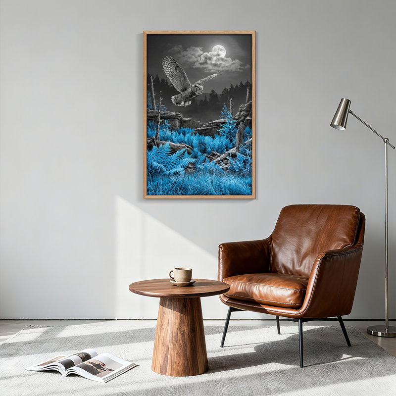 Chouette forêt, reproduction d'art sur toile, ensemble de 1, H 36 po x l 24 po, Naturel