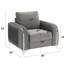 Chaise gracieuse en velours gris 3, avec pieds finis: D25