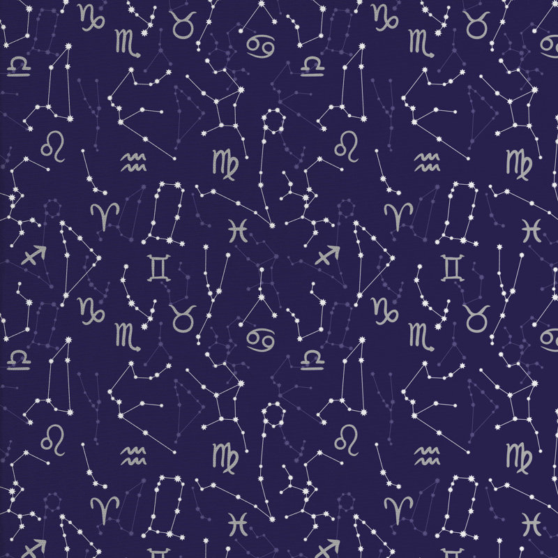 Tissu astrologie, H 36 po x l 58 po x P 1 po