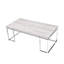 Table basse rectangulaire avec table en bois et métal, chic moderne