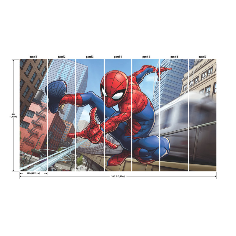 Panneau mural L 10,5 pi x l 72 po Marvel Spider-Man