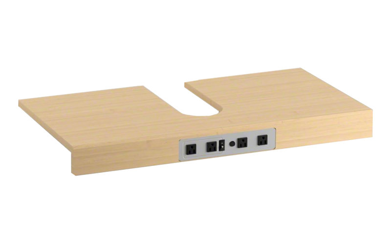 Adjustable Shelf with Electrical Outlets for Kohler 30" Tailored Vanities with 2 Doors