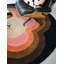 Hand Tufted Wool Area Rug in Black/Pink/Brown-134997711