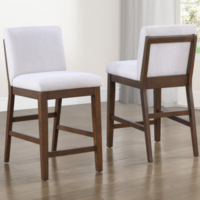 Canton Solid Wood Upholstered Counter Chair