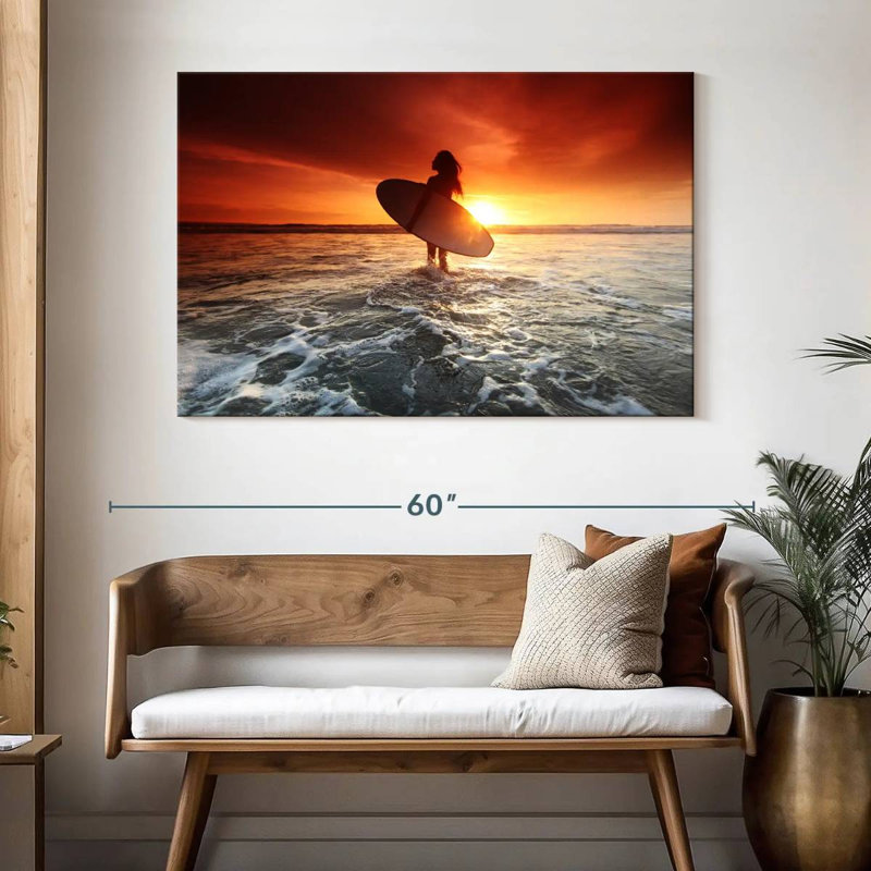 Sireci Surfer At The Beach, 32" H x 48" W