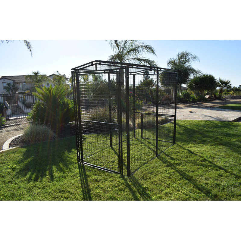 Large Powder-Coated Steel and Wood Chicken Coop with Run