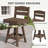 All-Weather HDPE Outdoor Swivel Bar Table and Chairs(3-Piece)-1342197455
