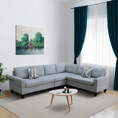 4-Piece Calico Sectional Sofa