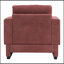 Fauteuil d'appoint rembourré avec accoudoirs en bois et coussin épais-130605535