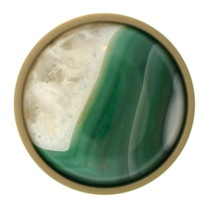 Waterslide 1.25" Diameter Mushroom Knob, Brass