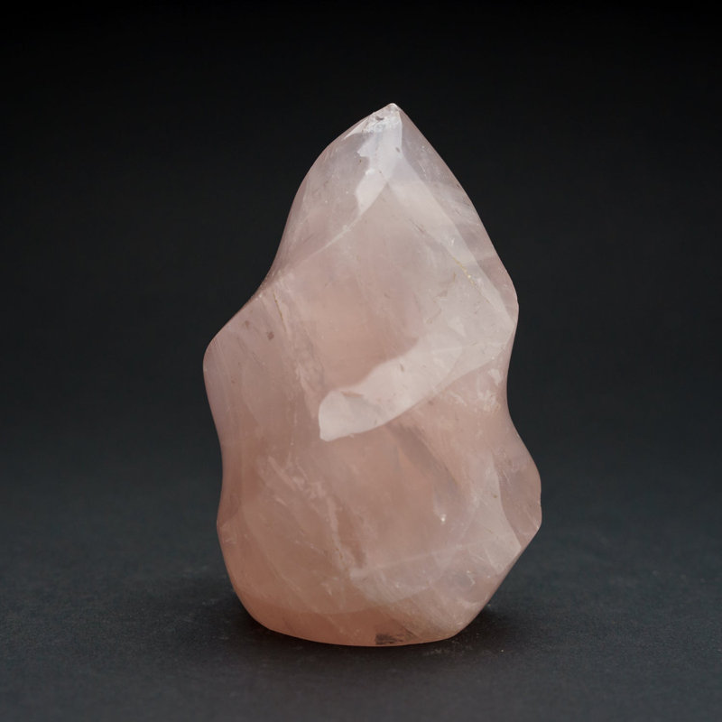 Polished Rose Quartz Flame Freeform from Brazil (1.1 Lbs)