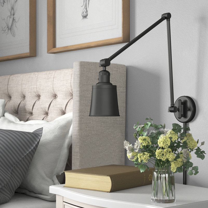 Lavender Hill Swing Arm Sconce, Satin Gold