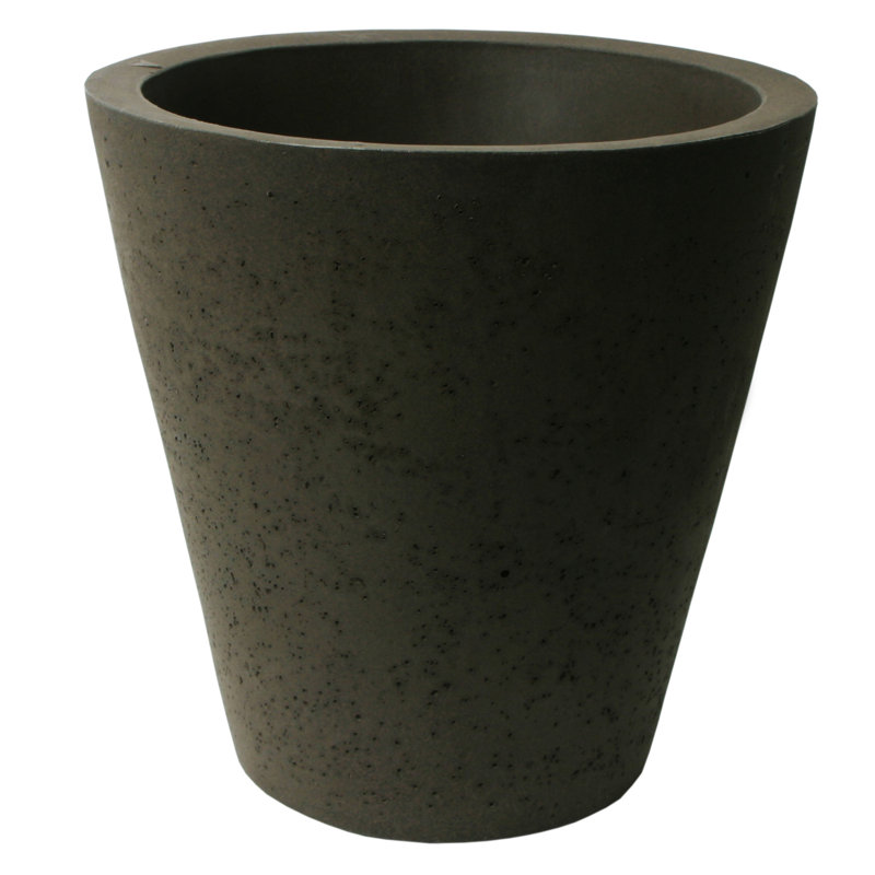 Emerson Self Watering Concrete Texture Pot Planter, 20.5" H x 20" W x 20" D, Brownstone