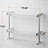 2 Piece Metal Floating Shelf with Hooks
