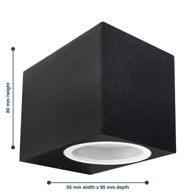 8cm H Outdoor Flush Mount, Black