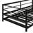 Black Twin Metal Daybed With 7 - Color Led And Pop Up Trundle, Industrial Style Bed, Solid Slats For Support Size Remote Controlled Led, Trundle That Can Be Adjusted, No Box Spring, Stable Mattress-1474122053