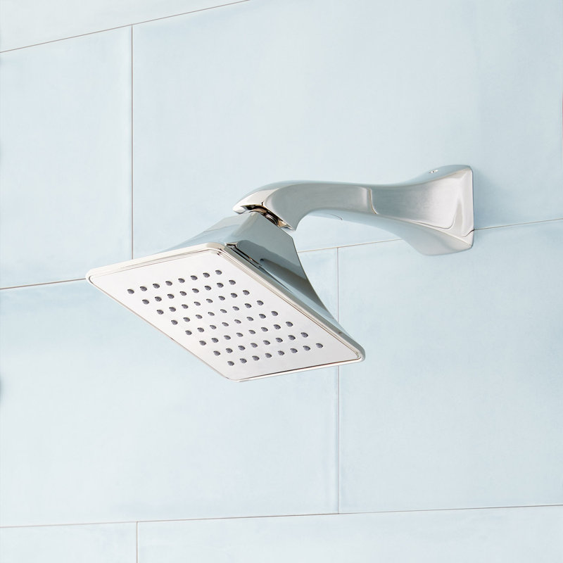 Signature Hardware Vilamonte Shower Head and Arm, Polished Nickel