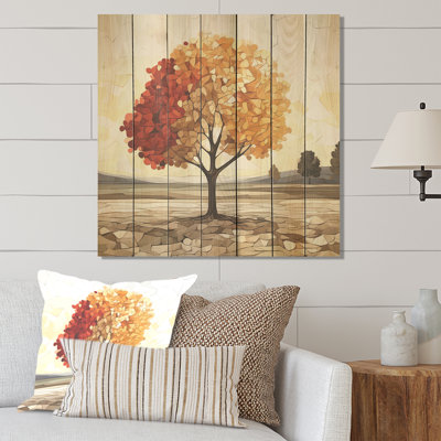 Arbre de Basswood américain orange Harmony I - impression sur arbre