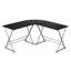 L-Shaped Metal Base Computer Desk