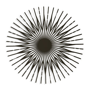 Sun rays metal wall decor, modern wall art, wall accent (medium, gold)