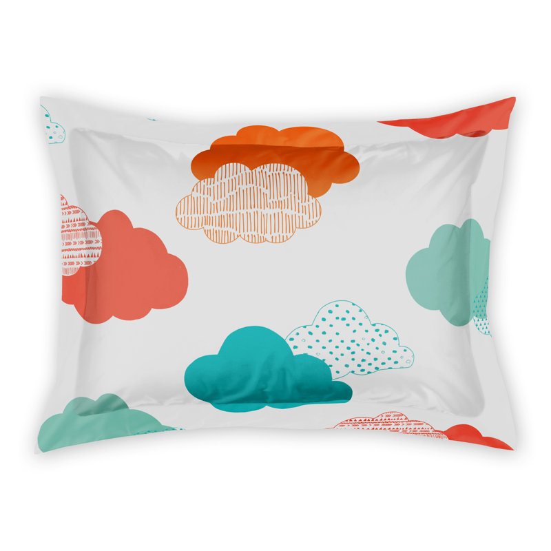 Polyester Floral Sham, Orange