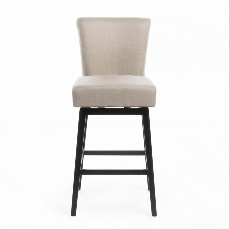 Tabourets de bar pivotants de 30,75 po de hauteur, structure en bois
