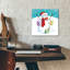  «Snowman Presents» par Elle Media Group SA, art mural en verre acrylique, 12 po x 12 po