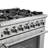 Capriasca 36-inch Gas Range Stainless Steel, 6 Brass Burners 120,000 BTU, 5.36 cu.ft. Oven