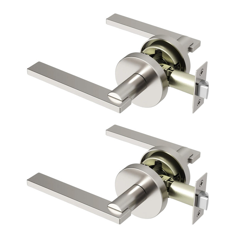 Poignée de porte Valli Design moderne dissimulé pour (entrée et garde-robe) - Style minimaliste élégant en nickel brossé