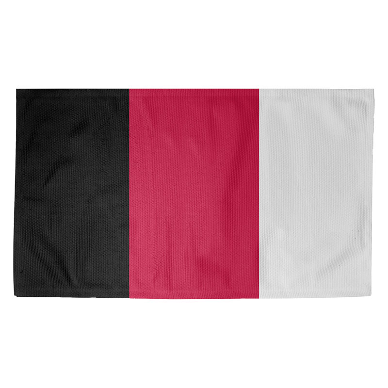 Tapis noir/rouge rayé, Rectangle 5 pi x 3 pi
