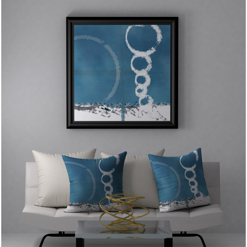 Coussin décoratif abstraite, H 20 po x l 20 po