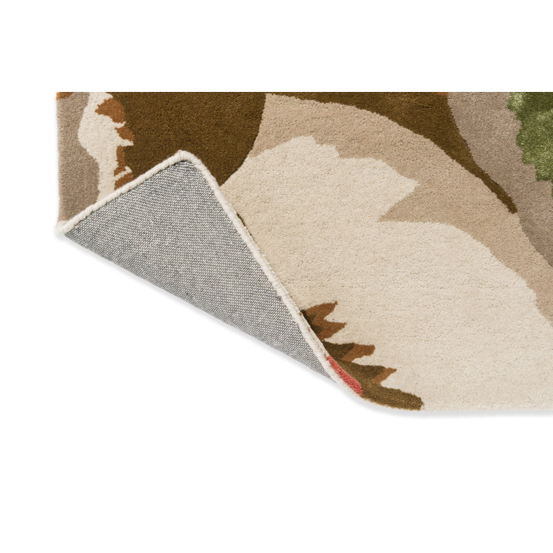 Calathea Hand Tufted Wool/Rayon/Viscose Abstract Area Rug in Amber/Brazillian Rosewood, Rectangle 8'2" x 11'6"