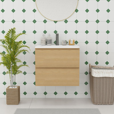 Grand meuble-lavabo flottant avec rangement